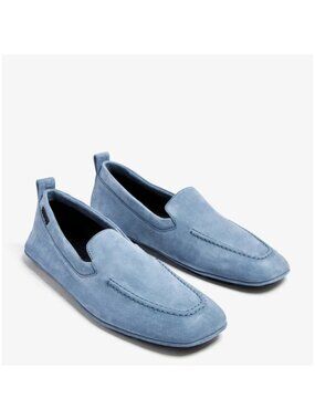 Versace Villa Suede Driver Shoes Blue Size 47 New
